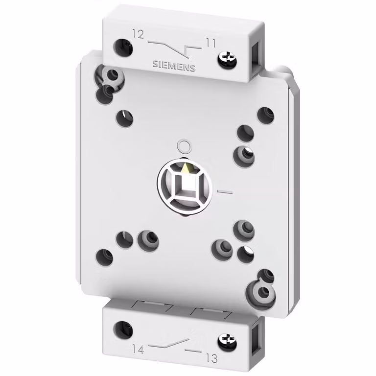 Interruttore ausiliario Siemens, 1S+1Ö, anticipo 20-150 ms, per montaggio frontale a quattro fori 3LD92805D