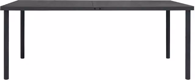 Tavolo da pranzo rettangolare estensibile vidaXL in acciaio antracite e vetro per esterni, L: 190 cm, P: 90 cm, H: 74 cm