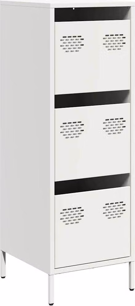 Credenza Bianca 39x35x103,5 cm in Acciaio