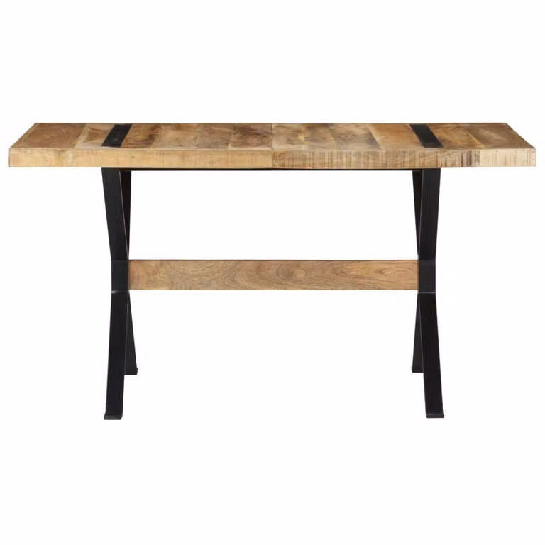 vidaXL Tavolo da pranzo 140x70x76 cm Legno di mango grezzo