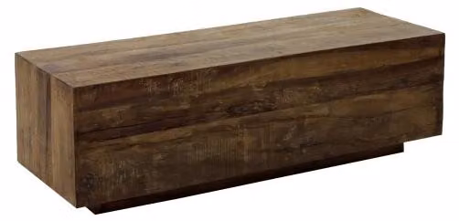 Tavolino Pomax Temba, color marrone, dimensioni: lunghezza 95 cm, larghezza 35 cm, altezza 30 cm