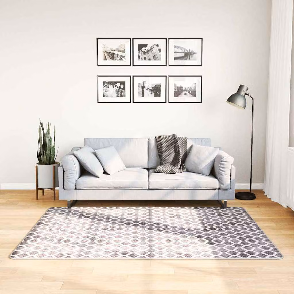 vidaXL Tappeto Lavabile Multicolore con Design Geometrico Moderno L: 120 cm, P: 180 cm