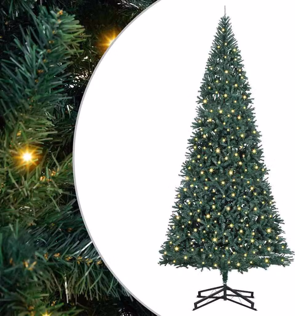 Albero di Natale artificiale preilluminato verde 500 cm in PVC