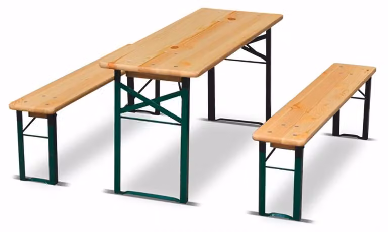 Set da giardino Casa Padrino colori naturali / verde 220 cm - Mobili da giardino Birra