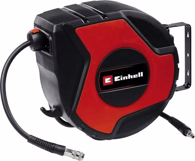 Avvolgitubo automatico da parete Einhell con tubo da 16,9 m, colore rosso