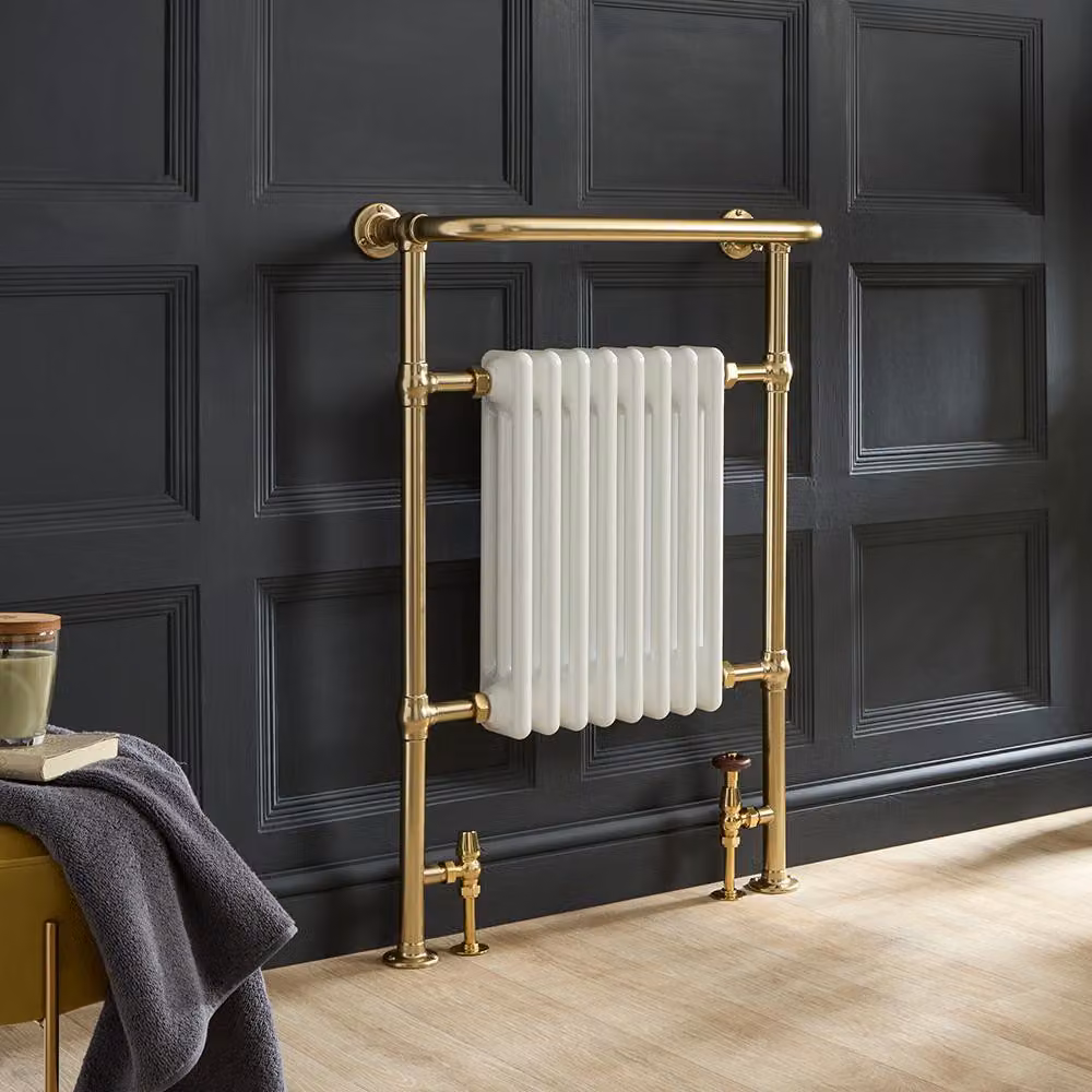 Scaldasalviette Tradizionale Oro Satinato 963x673mm 550W - Termoarredo Bagno - Stile elegante