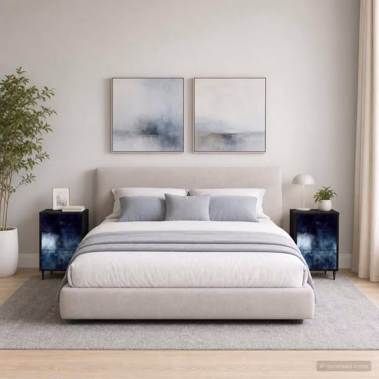 Set di 2 Armadi da Notte vidaXL RAALTE in Rovere Nero, L/P/H: 36 x 33 x 61 cm