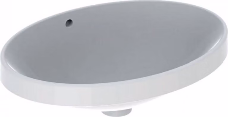 Geberit VariForm lavabo encastré ovale, 550x400mm, sans trou pour robinet, avec trop-plein, 500.717.01.2, 500.717.01.2