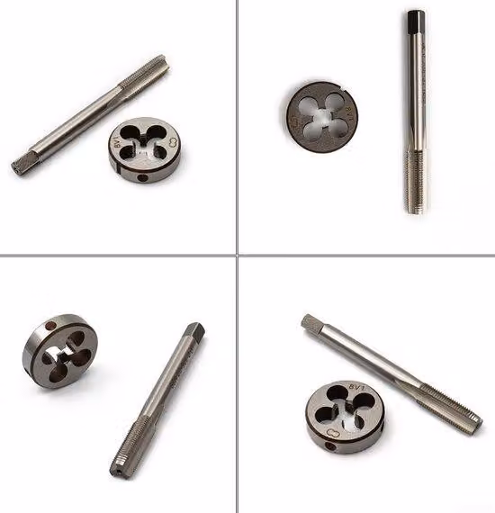 Set di utensili manuali per filettatura, con inserti in acciaio da 0,305 a 32 mm - 3 filettature - cono di filettatura - materiale resistente - per uso artigianale - set di utensili