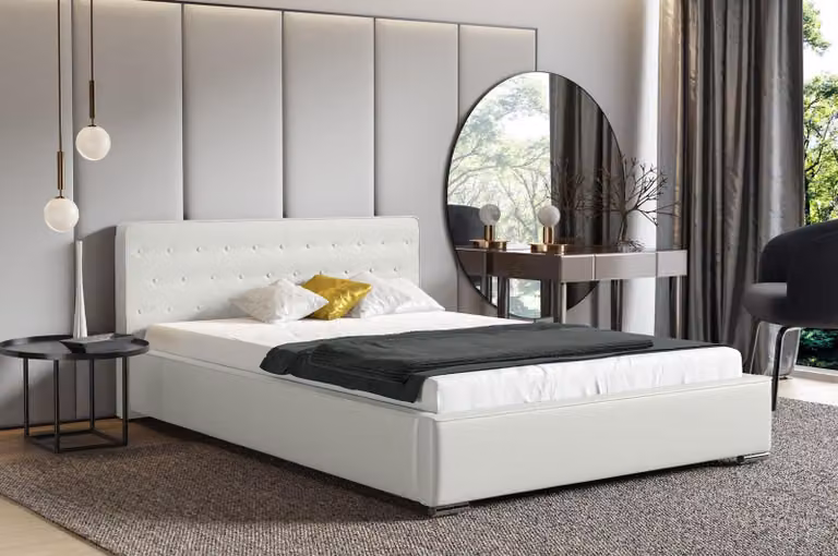 Doppelbett Ehebett Bettgestell Bett Polsterbett Betten Polyester Bettrahmen