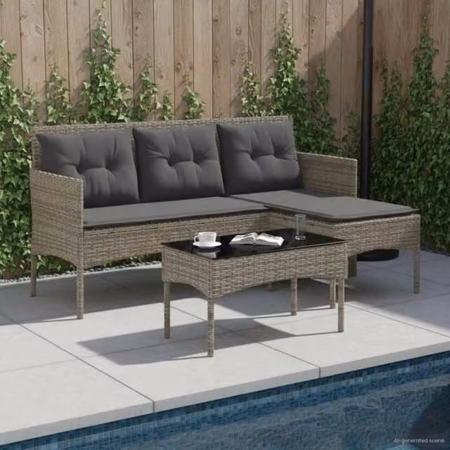 Set Divano da Giardino 2 pz polyrattan 4103805