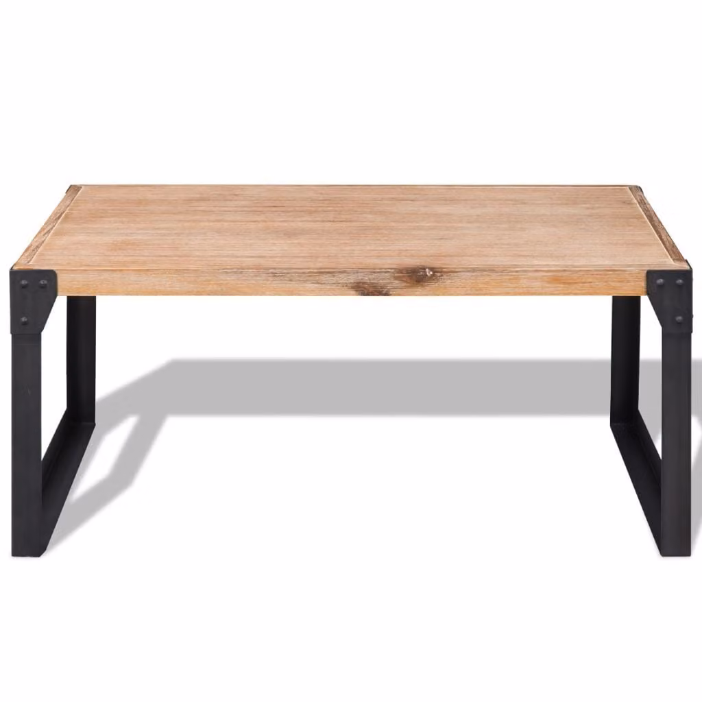 vidaXL Tavolino in legno massiccio di acacia 100x60x45 cm
