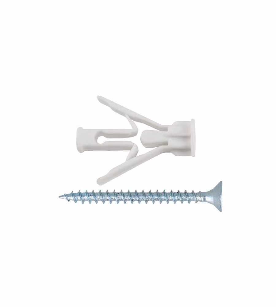 Tasselli in nylon espansione a farfalla 10 x 38 mm, con viti TPS 4 x 50 - 6 pz.