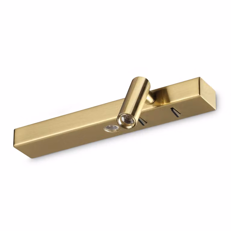 IDEAL LUX Applique da parete a LED Bonne Nuit 2, Ottone / Oro, Soggiorno / Sala da pranzo, Metallo, Moderno, Applique a LED
