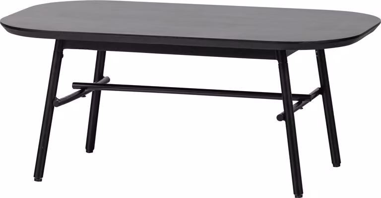 Tavolino Elegance, struttura in legno di mango e metallo, finitura nera