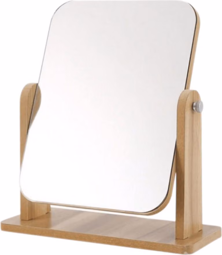 ECARLA - Specchio cosmetico rettangolare in legno