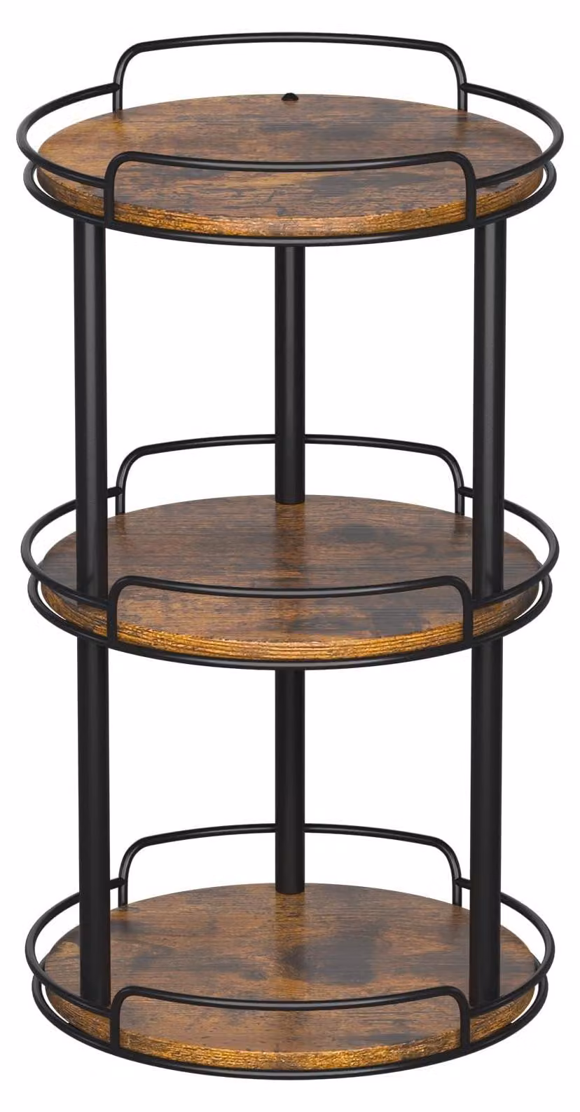 Organizzatore girevole "Lazy Susan" in legno, ideale per la cucina e il bagno