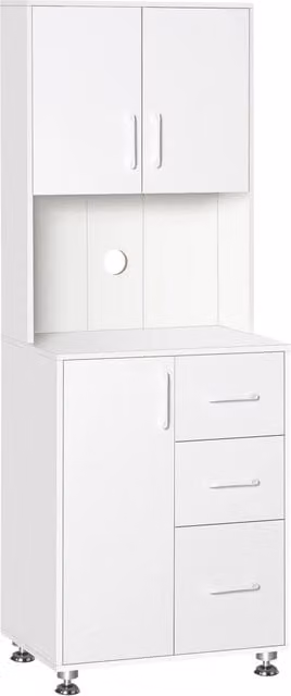 Mobile da cucina con 3 ante e 3 cassetti ¨C Xylo ¨C bianco 60x40x160 cm