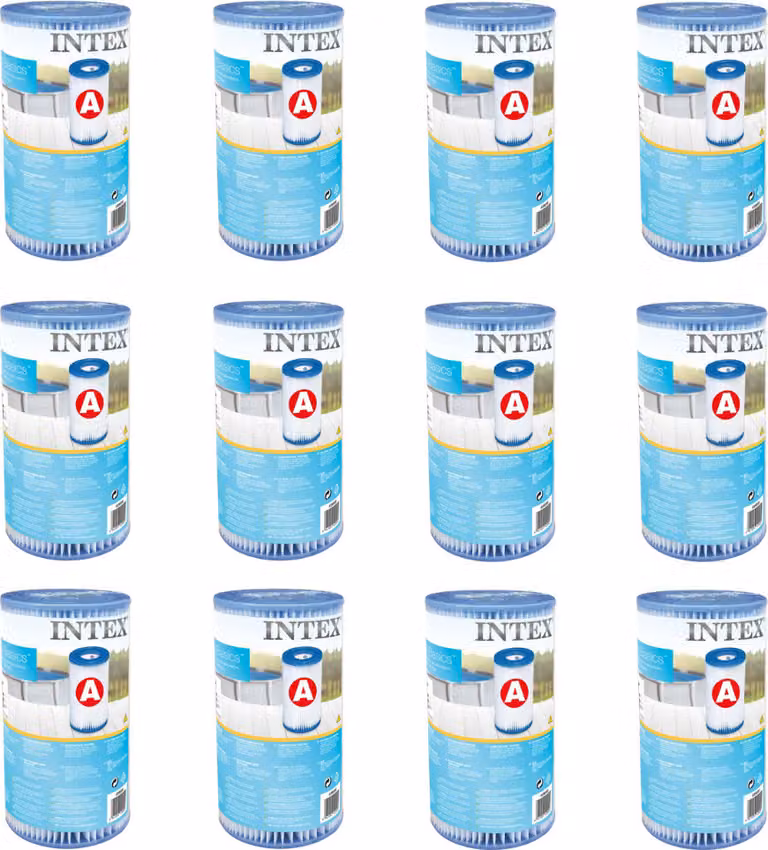 Accessori per piscine Intex - Cartuccia filtrante per pompe per piscine - Tipo A - 12 pezzi