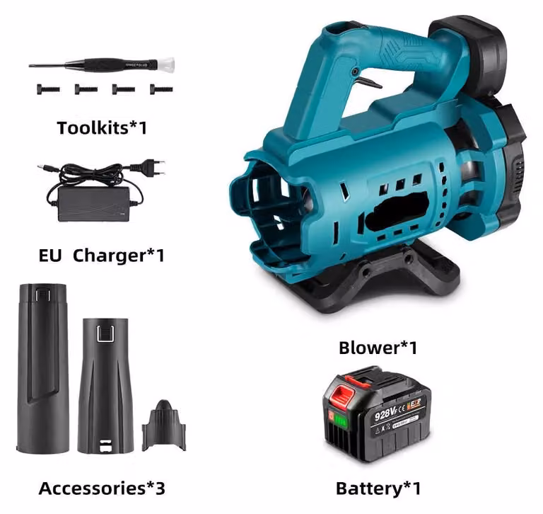 Soffiatore a lama - Aspiratore a lama - Soffiante d'aria - Elettrico - Brushless - 18500 giri/minuto - Soffiante per pulizia - Attrezzi da giardino