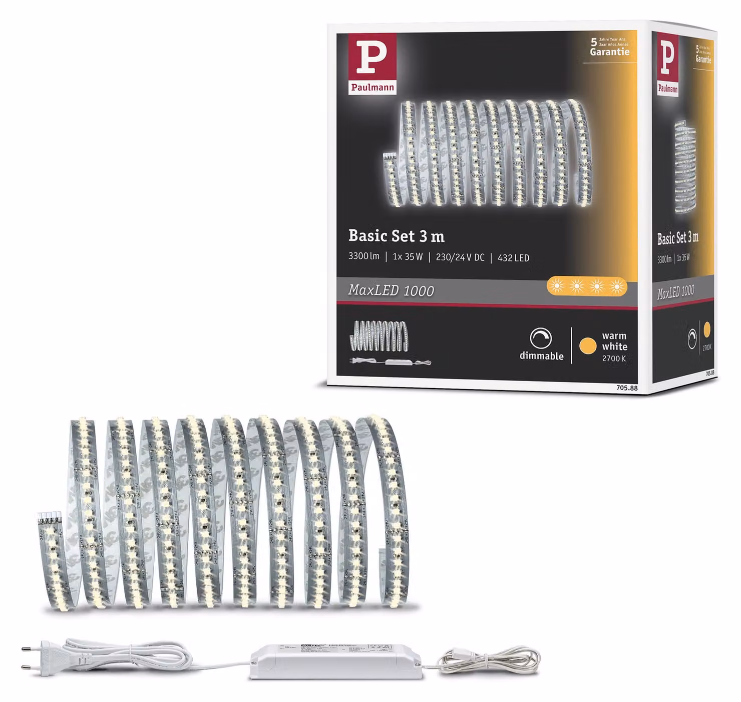 Paulmann MaxLED 1000: Kit base a LED, luce bianca calda