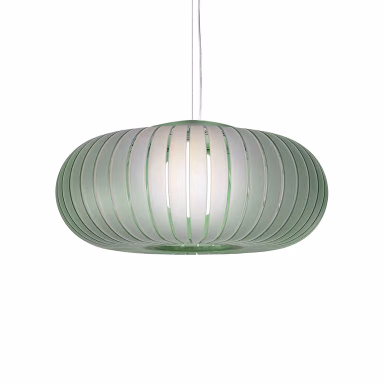Kartell Lampada a sospensione Teresa Frozen, Verde, Soggiorno / Sala da pranzo, Plastica, Design, Lampada a sospensione