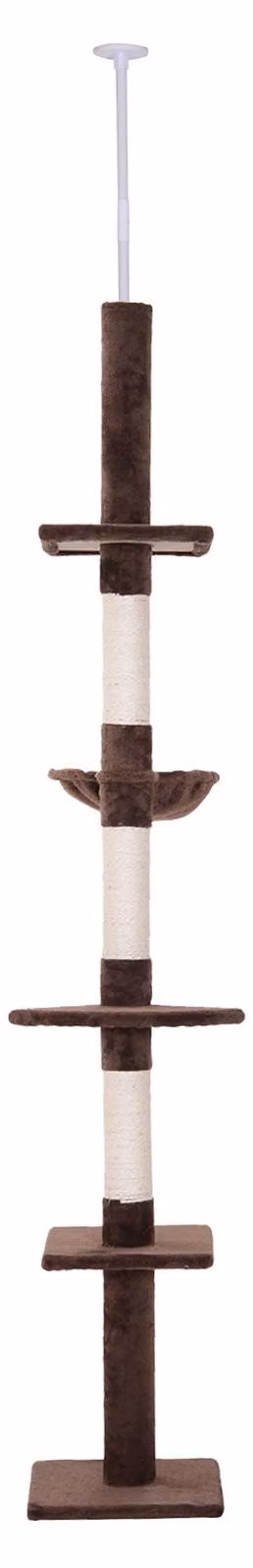 Albero per gatti con 5 livelli | Colore: Marrone | Dimensioni: 34x40x230-260 cm