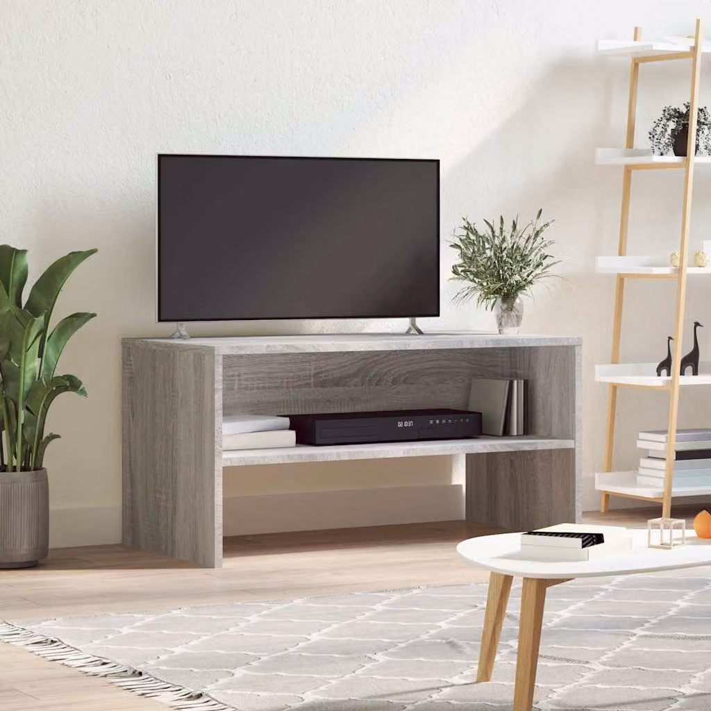 Mobile Porta TV vidaXL Grigio Sonoma in Legno Multistrato e MDF L 80 x P 40 x H 40 cm