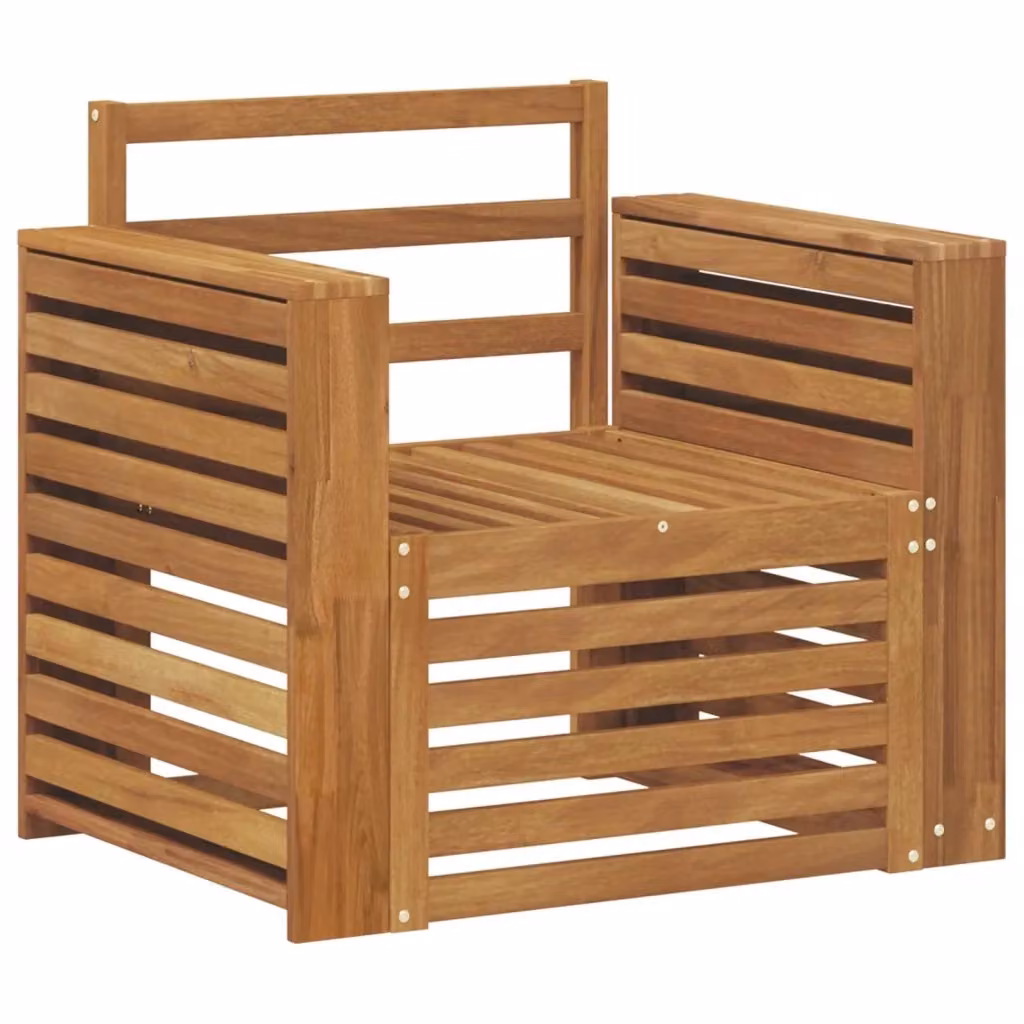 Set di divani da esterno da 3 posti vidaXL in legno di acacia massello marrone – 2