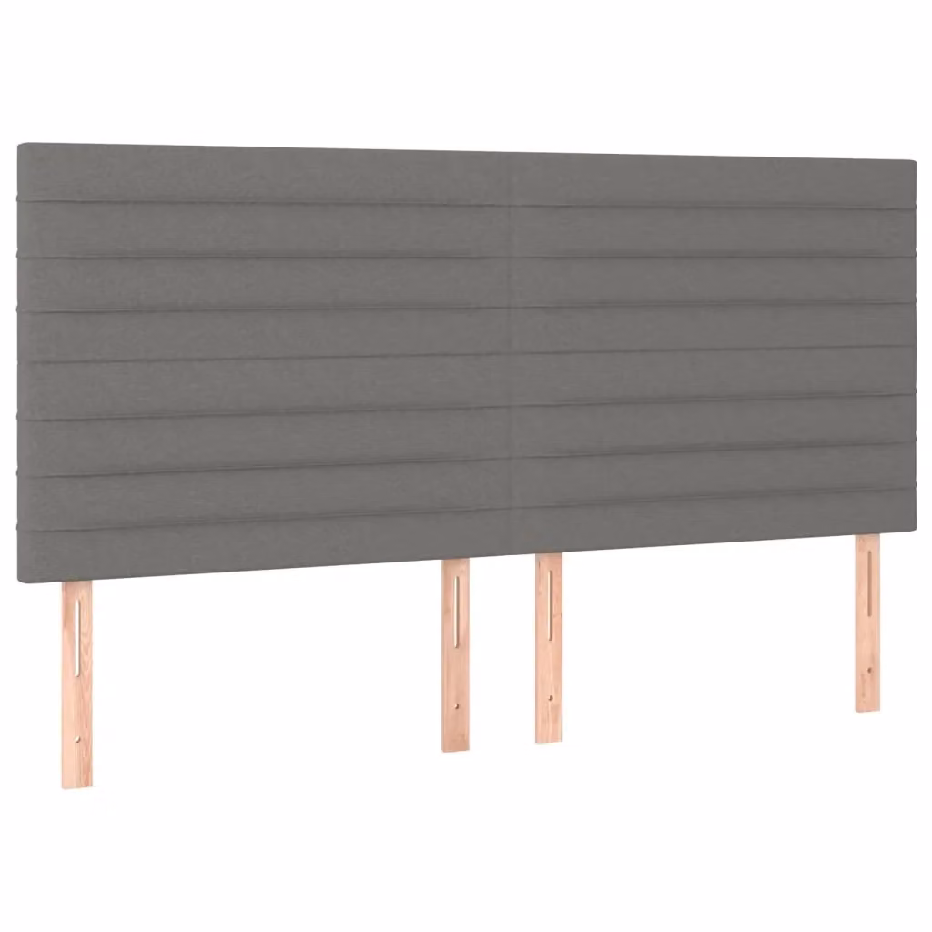 Testiera decorativa Design Mania in tessuto grigio con struttura in legno di larice L: 180 cm, P: 5 cm, H: 118/128 cm – 2