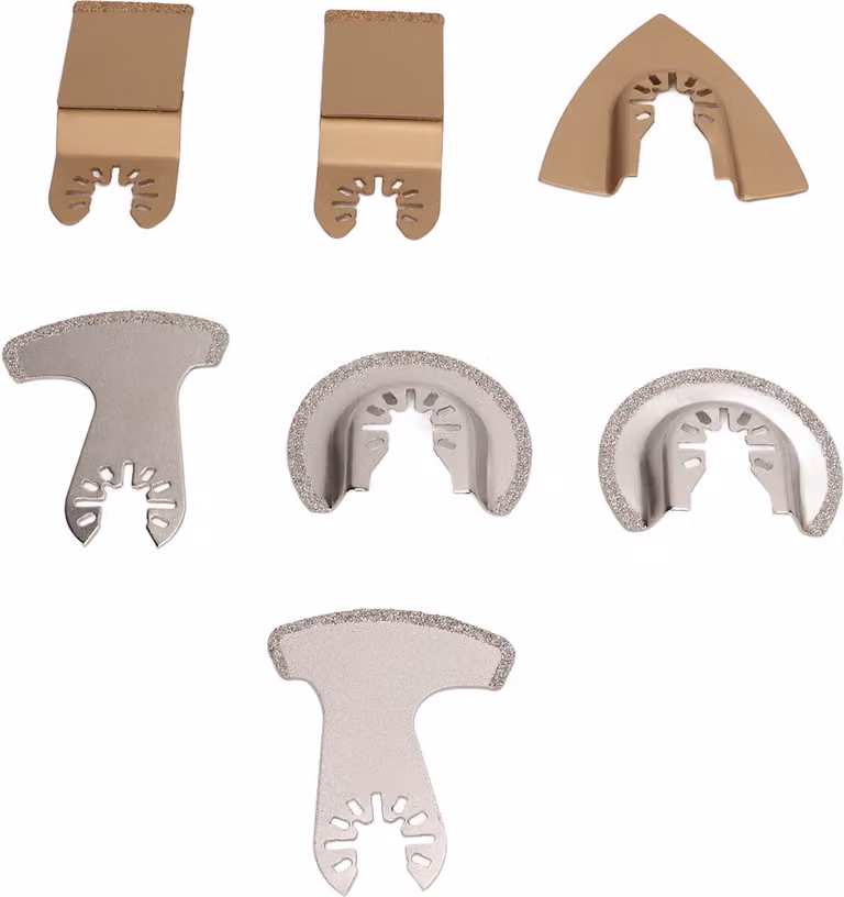 7Pcs Oscillante Lama di sega Carbide Multitool Trimming Grinding Tool Set Kit per piastrelle cemento