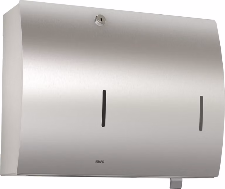 KWC AR combinazione carta/sapone, STRATOS, acciaio inox, montaggio esterno, 396x305x134 mm