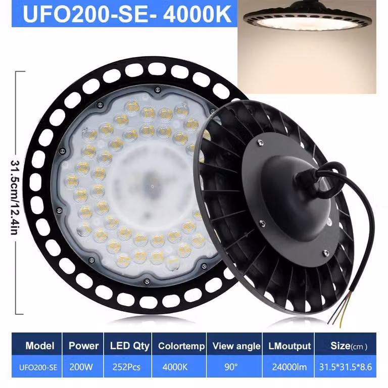 Proiettore LED - 200 W - 100–277 V CA - IP65 impermeabile - Involucro in alluminio - Per esterni - Bianco neutro