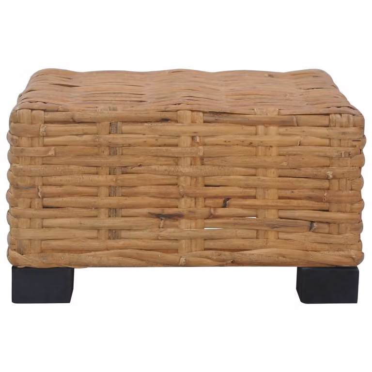 Tavolino da Salotto 47x47x28 cm in Rattan Naturale