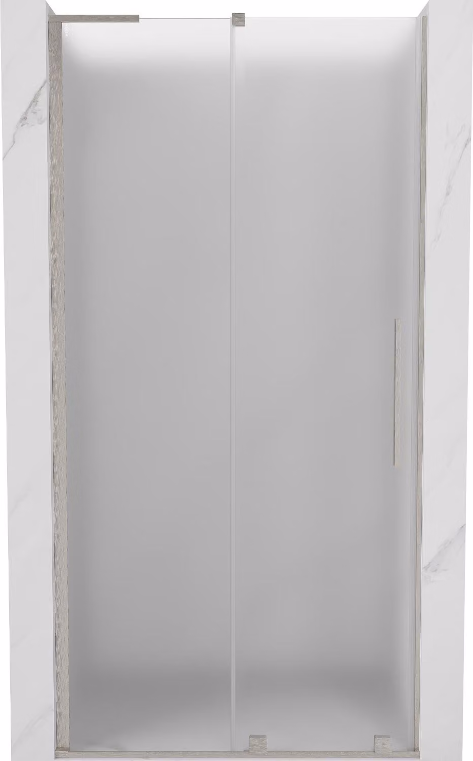 Mexen Velar L porta doccia scorrevole 120 cm, brina, nichel spazzolato - 871-120-003-31-97