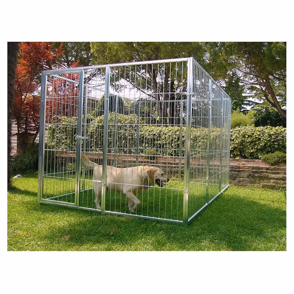 Pannello in rete metallica SIDER BOX per box cani con zincatura a caldo, colore argento, H: 180 cm, L: 100 cm – 2