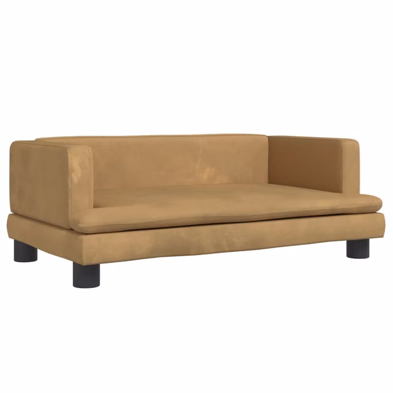 Lettino per Cani Marrone 80x45x30 cm in Velluto