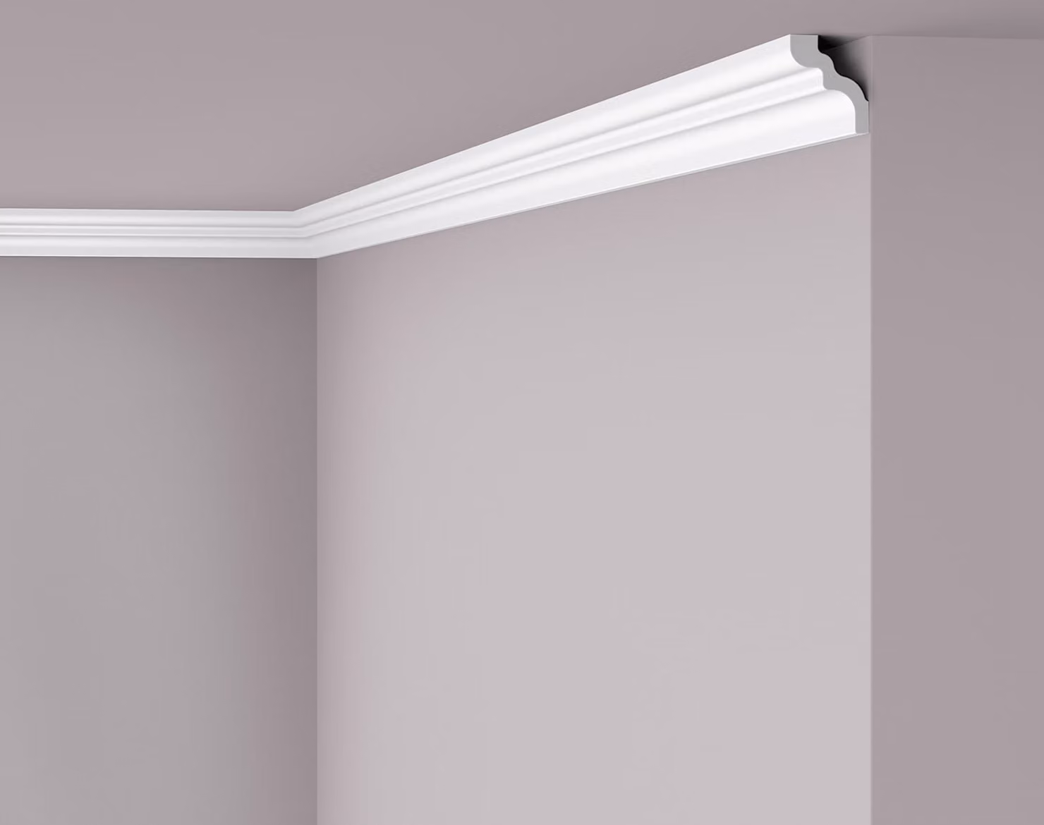 Modanatura del soffitto NMC WT9 WALLSTYL Noel Marquet Battiscopa decorativo Battiscopa decorativo moderno colore bianco 2 m