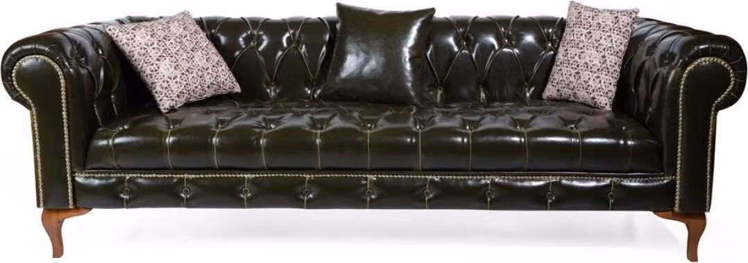 Moderner 3-Sitzer Sofa aus Holz in eleganter Farbgestaltung
