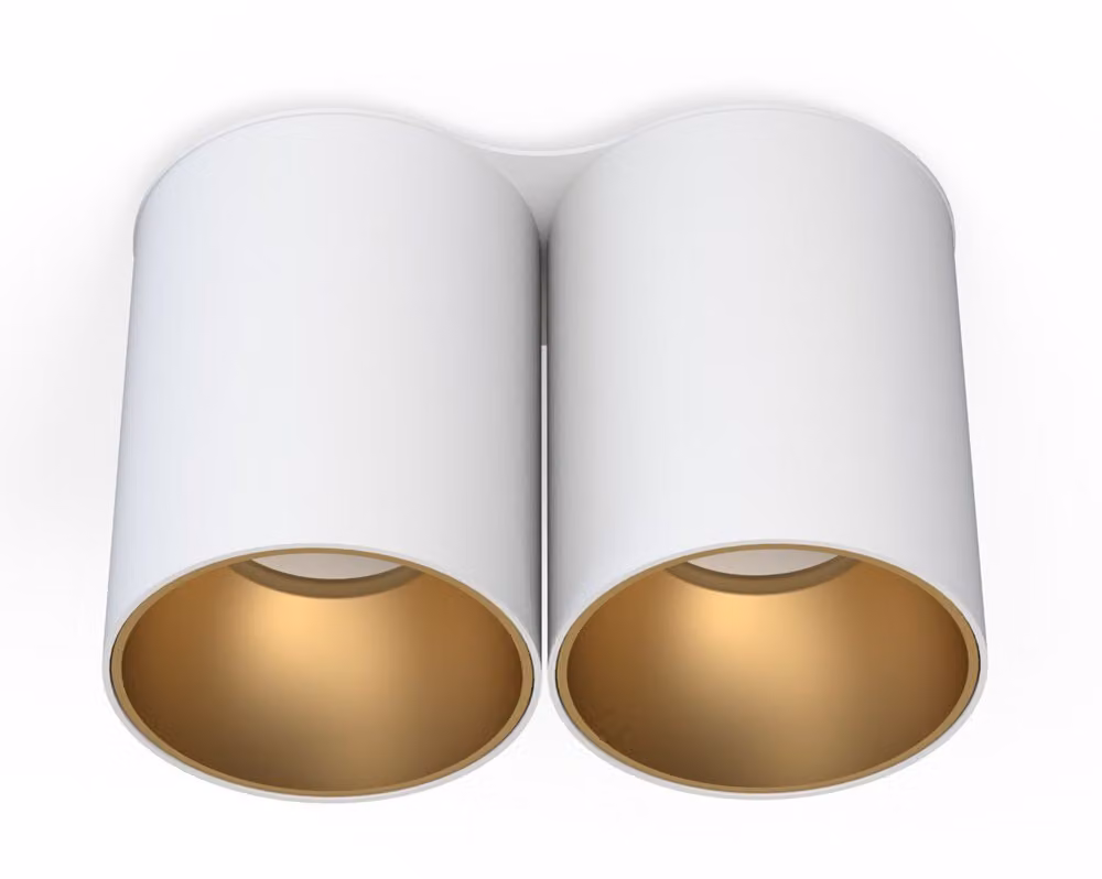 Faretto spot EYE bianco-oro 2xGU10x10W in metallo, dimensioni: 13x18x9 cm, IP20, Nowodvorski Lighting