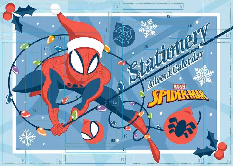 Calendario dell'Avvento di Spiderman con 24 sorprese natalizie