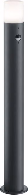 Palo luminoso LED Trio Leuchten Hoosic Trio con sensore di movimento, colore nero, Altezza: 80 cm