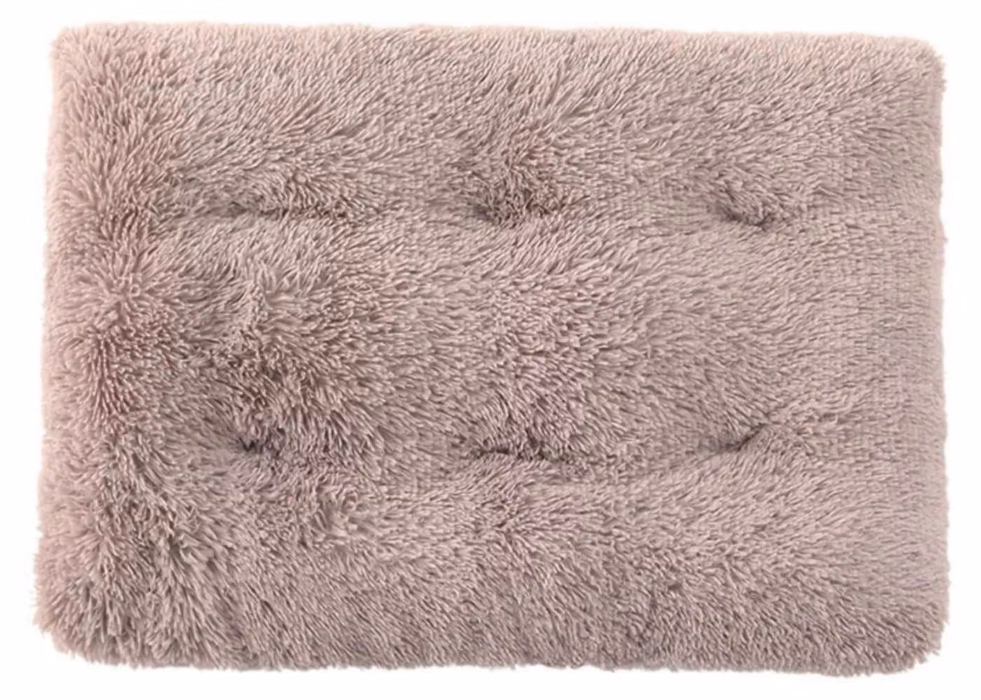 Cuccia per cani rettangolare, morbida e in peluche, ideale anche per gatti. Tessuto caldo e confortevole. Taglia XS, dimensioni 45x30 cm. Colore: tortora