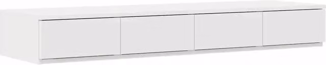 Cassetti per letto | Comodino | Armadio da Notte | Mobiletto da notte con cassetto Bianco 120 x 36,5 x 16,5 cm