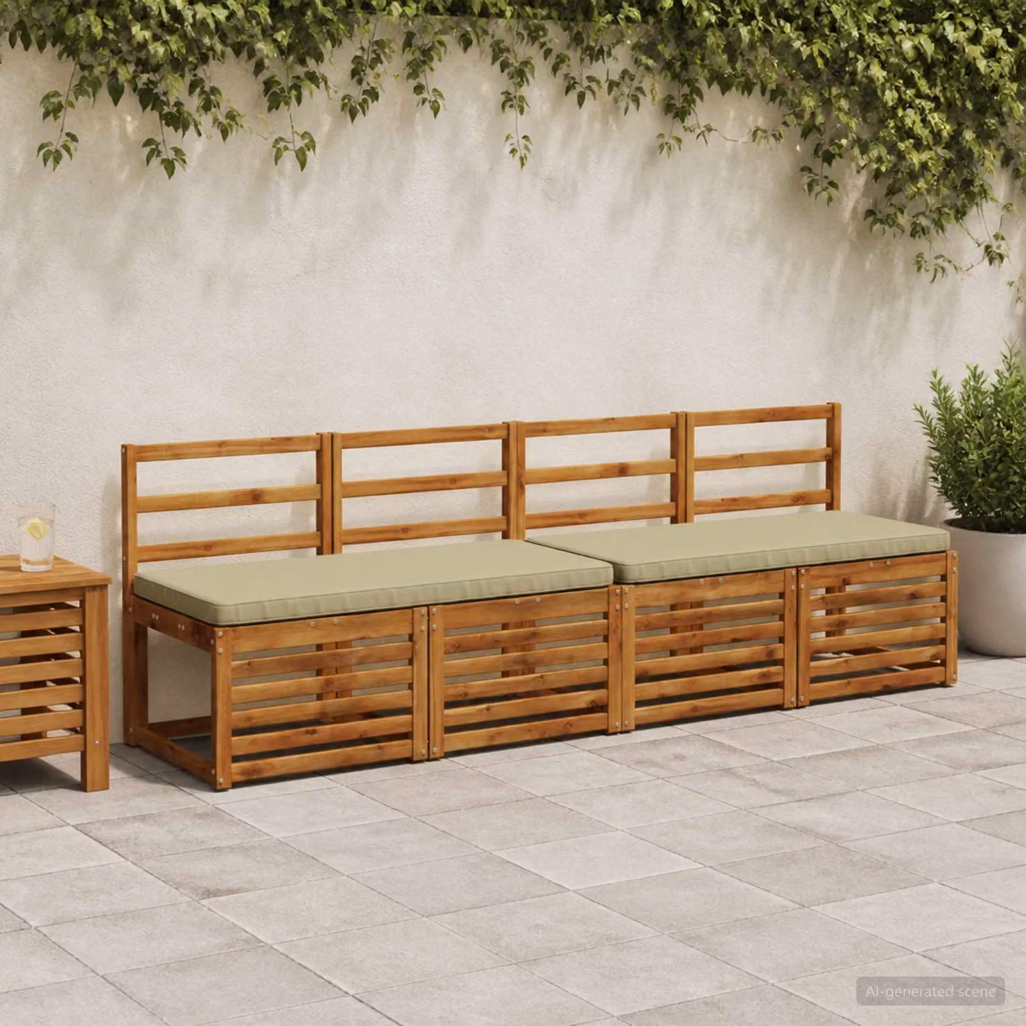 Cuscino per Panchina vidaXL VUGHT Verde in Poliestere con Rivestimento Rimovibile e Resistente ai Raggi UV