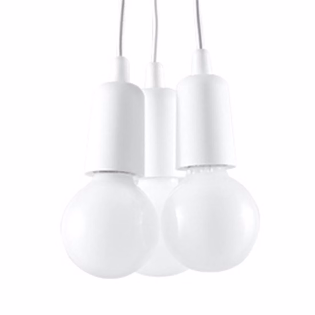 Lampada a sospensione DIEGO 3 bianco 3xE27 15W PVC 90x15x15cm Sollux Lighting