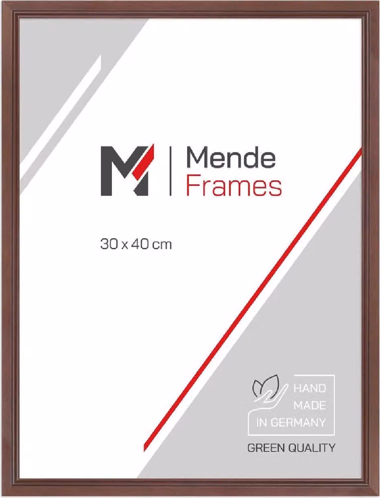 Telaio in legno per vetro espositivo, noce, 28x35 cm, MendeFrames, modello H007