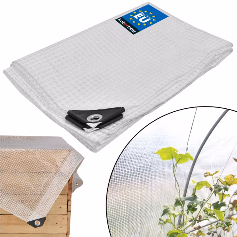 KOTARBAU® Telo Impermeabile Esterno Polietilene 2 x 3 m Trasparente Telo Occhiellato Telone Campeggio Copertura Esterna Telone da Giardino