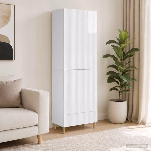 Set di armadi 2 pz Bianco Lucido Legno ingegnerizzato 3416533