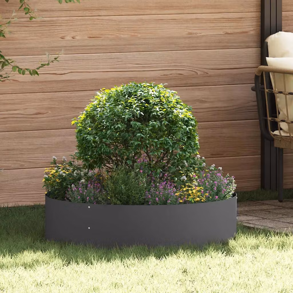 vidaXL Anello per vaso 5 pz Nero 80 x 80 x 20 cm